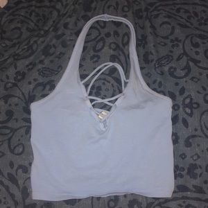 Baby blue halter top